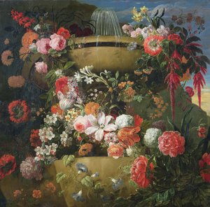 Kom en bloemen